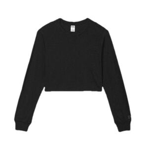 Victoria’s Secret PINK Cropped long sleeve cotton tee